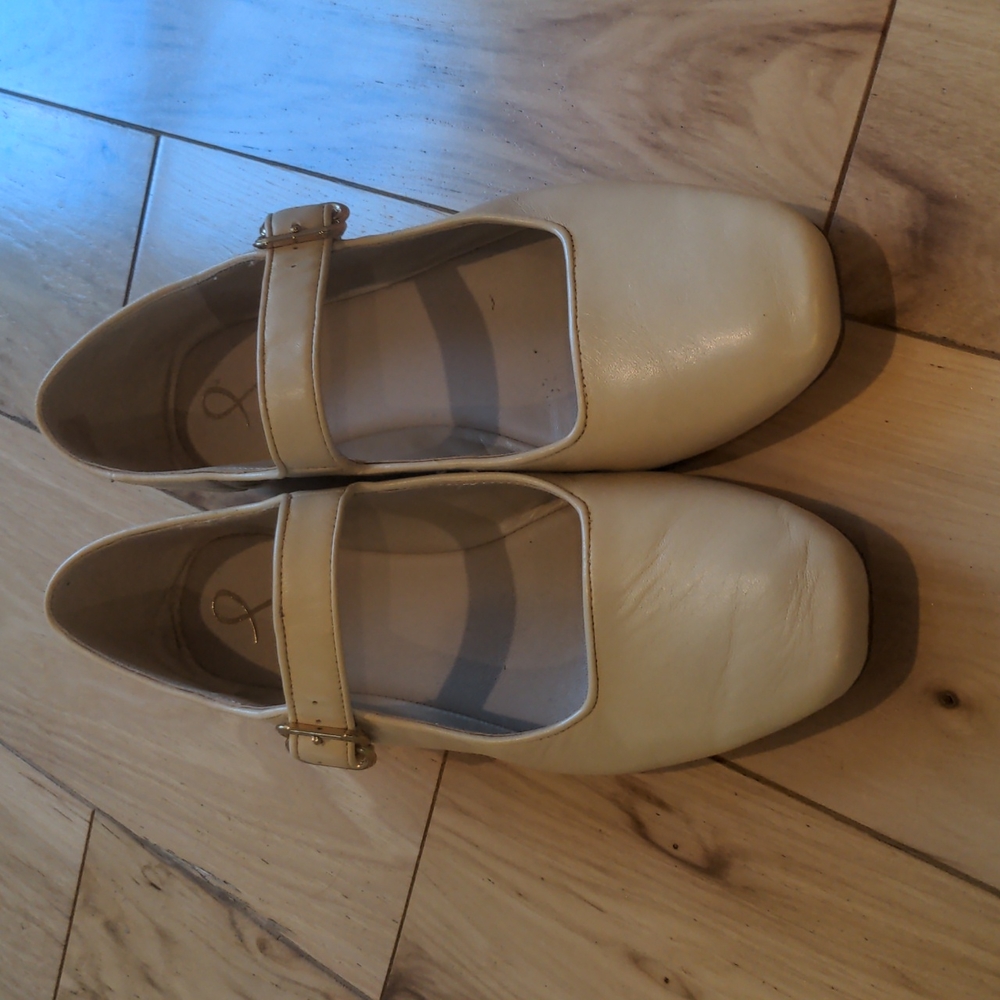 Sam Edelman Michaela Mary Jane in Eggshell Leather